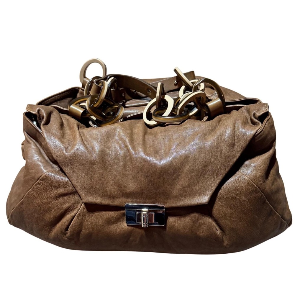 Marni 2000s Brown Leather Chain Shoulder Bag – Italian Designer Classic - Picture 16 of 16